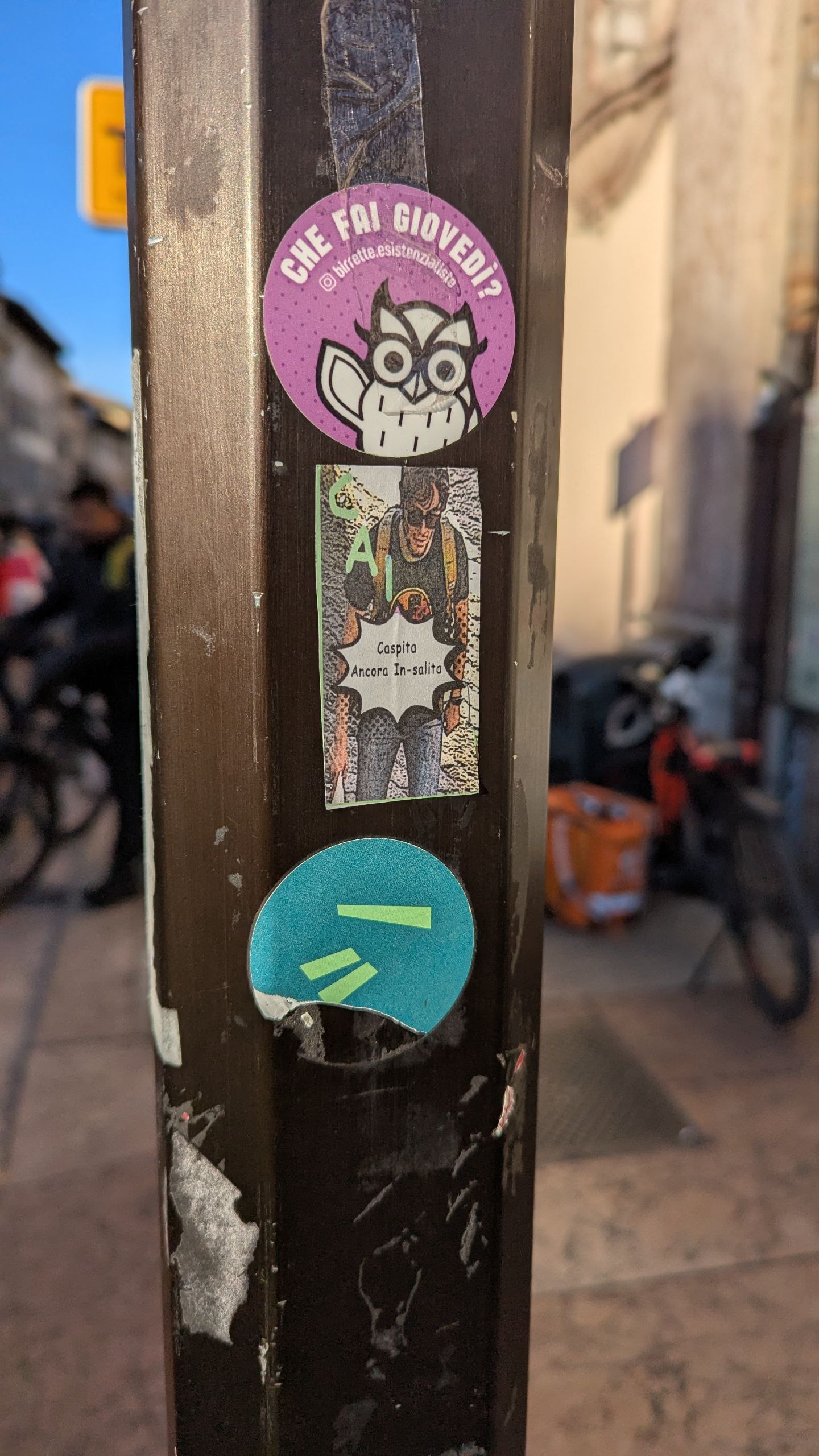 Sul palo vicino alla fontana della pizza del duomo di trento</b> - Trento